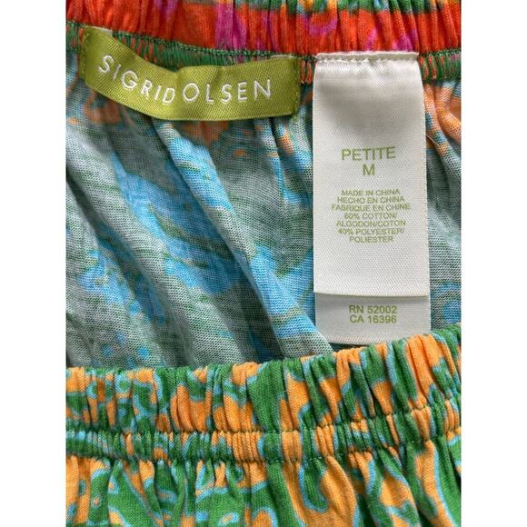 Sigrid Olsen multicolored layered full skirt Petite Med Colorful Boho - Picture 5 of 5